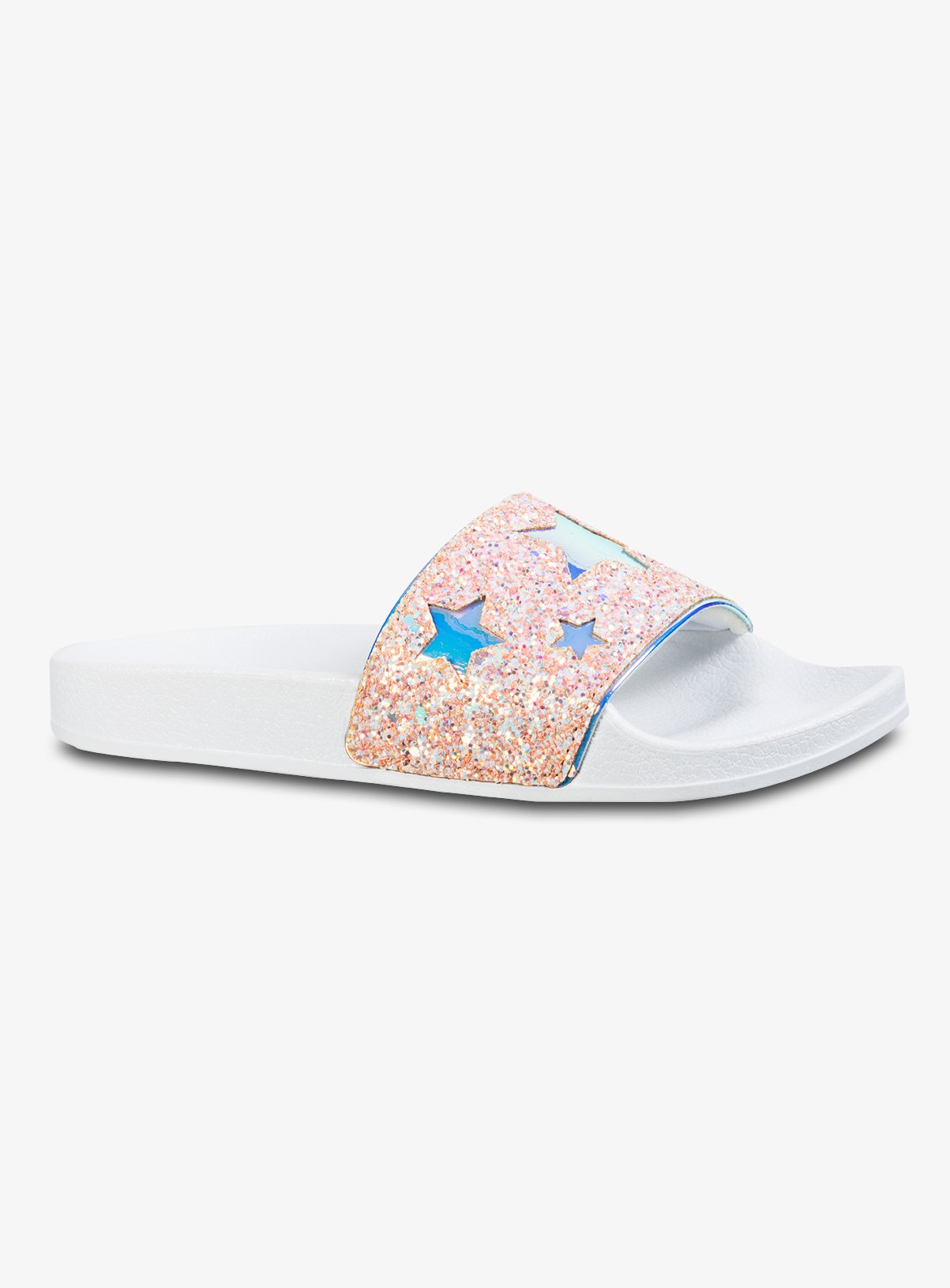 pink glitter sliders